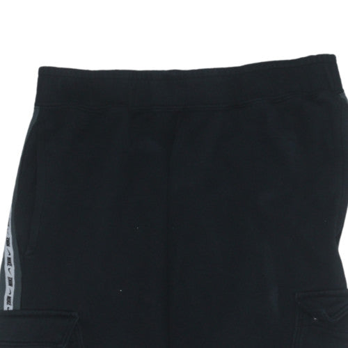 Mens UK Size M Nike Regular Fit Jogger Black Trousers