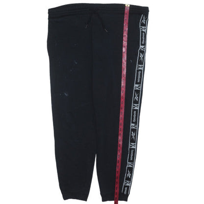 Mens UK Size L Reebok Regular Fit Jogger Black Trousers