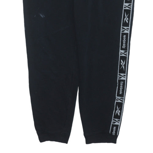 Mens UK Size L Reebok Regular Fit Jogger Black Trousers