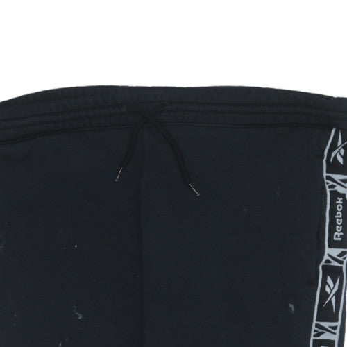 Mens UK Size L Reebok Regular Fit Jogger Black Trousers