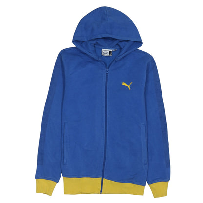 Mens UK Size M PUMA Blue Full Zip Hoodie