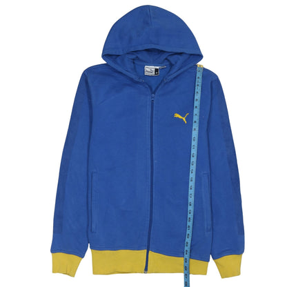 Mens UK Size M PUMA Blue Full Zip Hoodie