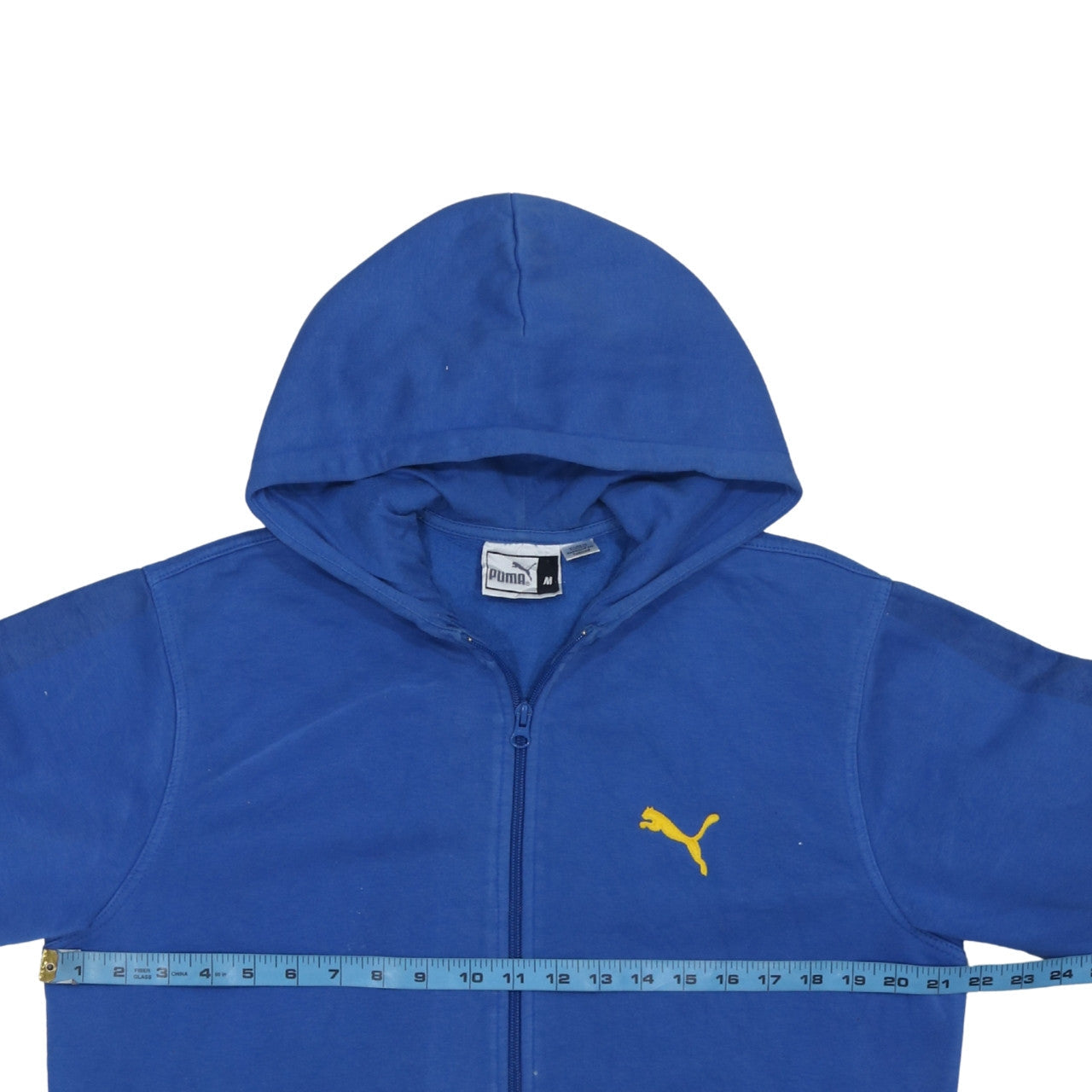 Mens UK Size M PUMA Blue Full Zip Hoodie