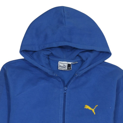 Mens UK Size M PUMA Blue Full Zip Hoodie