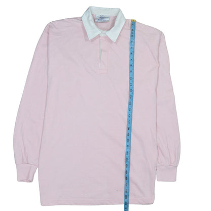 Mens UK Size XL Front Row Pink Henley Sweatshirt