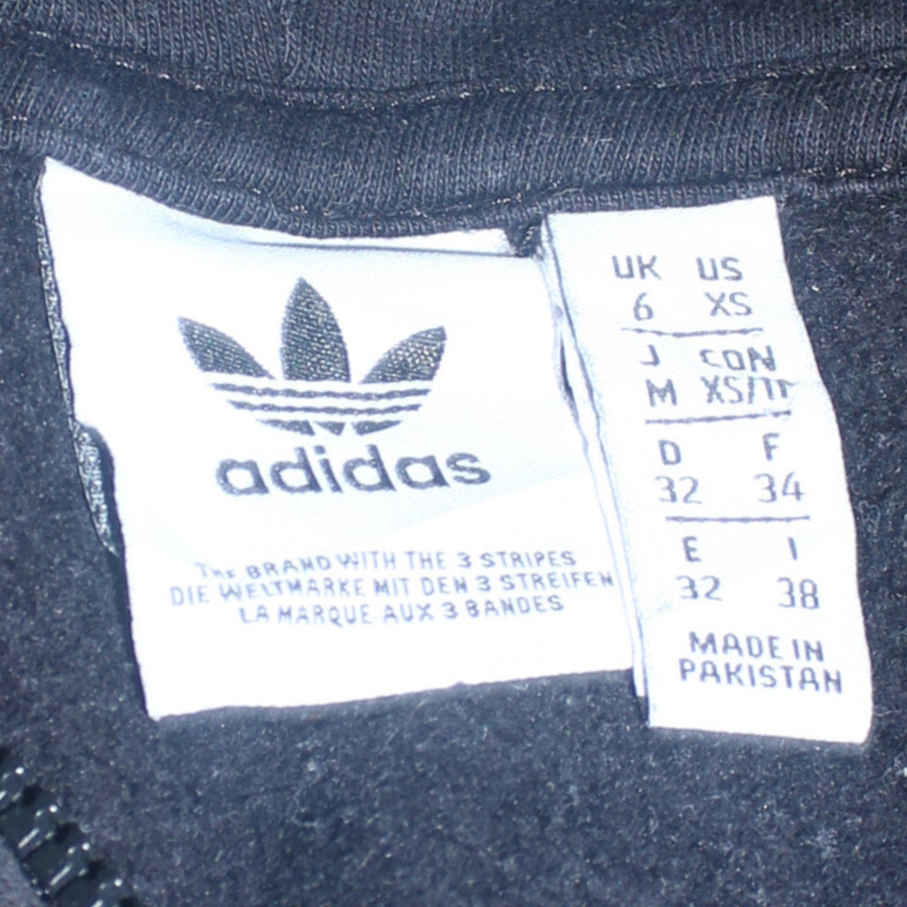 Womens UK Size XS adidas Black Pullover Hoodie