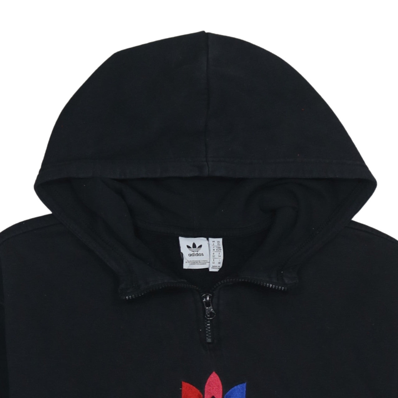 Womens UK Size XS adidas Black Pullover Hoodie