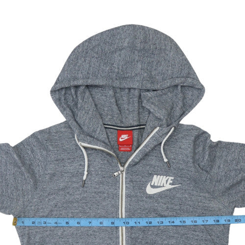 Mens UK Size L Nike Grey Full Zip Hoodie