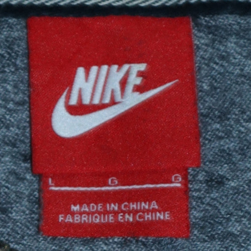 Mens UK Size L Nike Grey Full Zip Hoodie