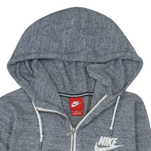 Mens UK Size L Nike Grey Full Zip Hoodie