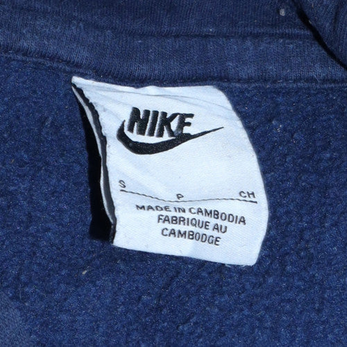 Mens UK Size S Nike Blue Pullover Hoodie