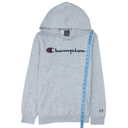 Champion Boys Grey Pullover Hoodie 13-14 Years Logo Fleece Sweatshirt