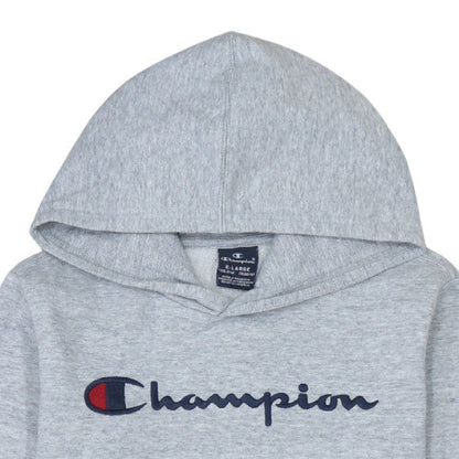 Champion Boys Grey Pullover Hoodie 13-14 Years Logo Fleece Sweatshirt