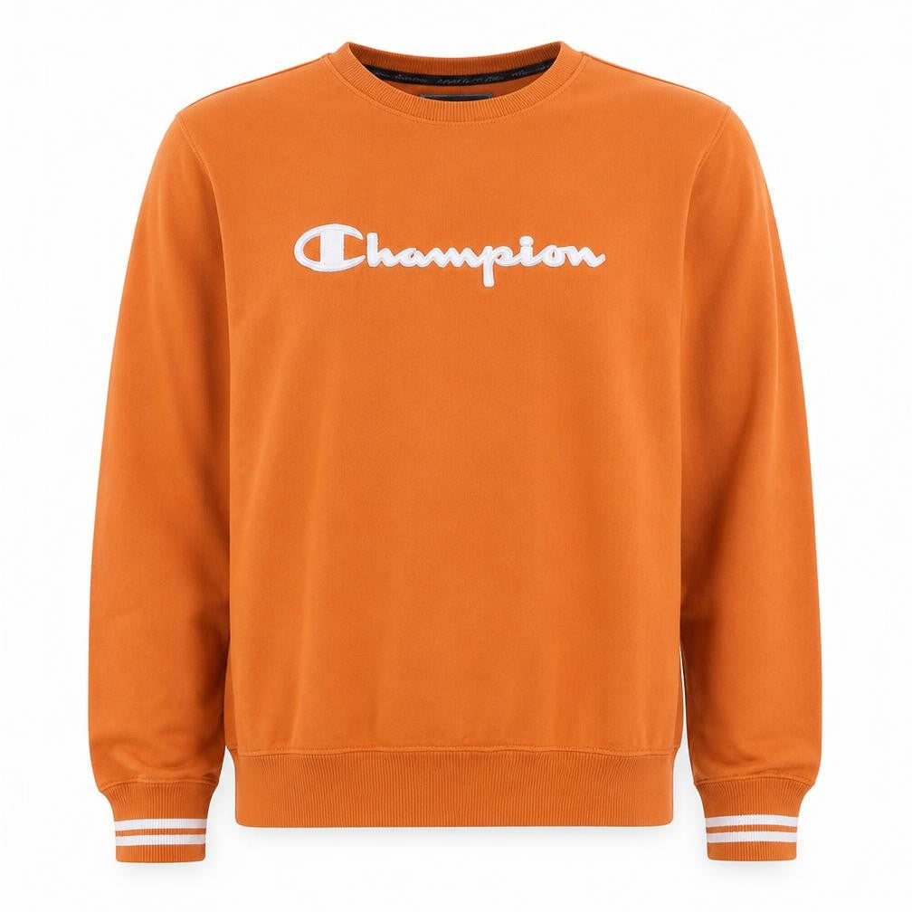 Mens UK Size M Champion Orange Pullover Sweatshirt