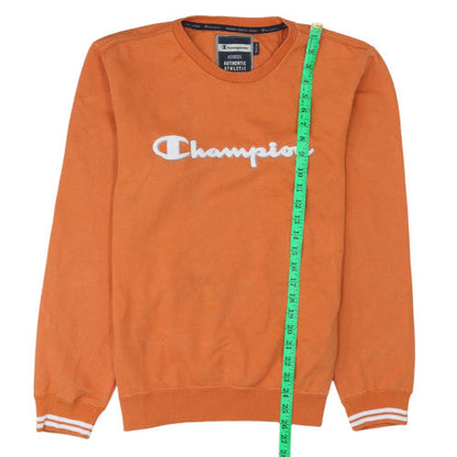 Mens UK Size M Champion Orange Pullover Sweatshirt