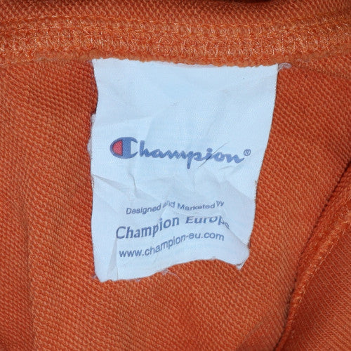 Mens UK Size M Champion Orange Pullover Sweatshirt