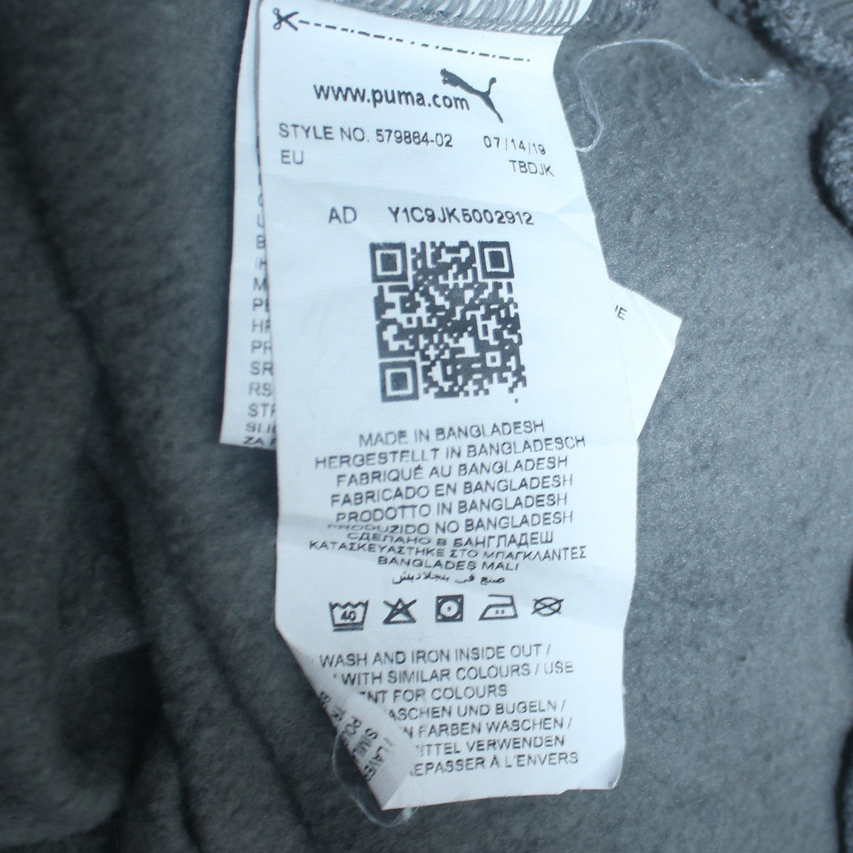 Mens UK Size M PUMA Grey Pullover Sweatshirt