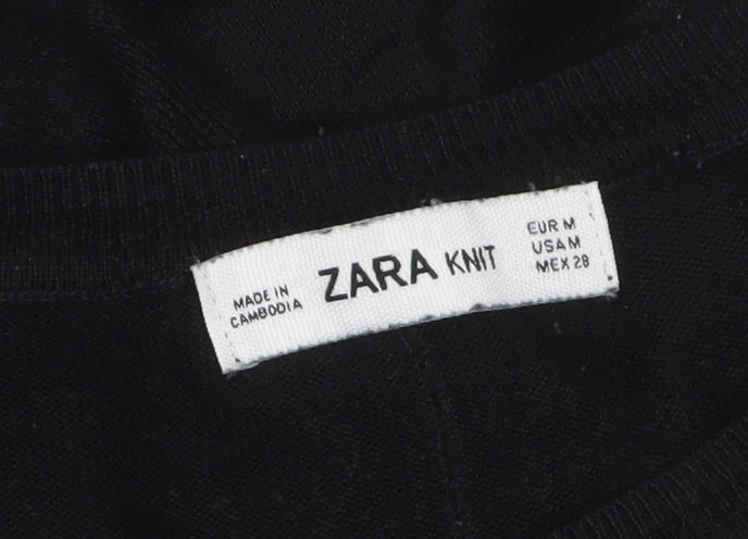 Womens UK Size 12 Zara Black Pullover Jumper
