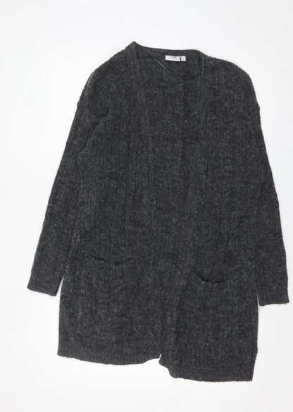 Womens UK Size L Fransa Grey Cardigan Jumper