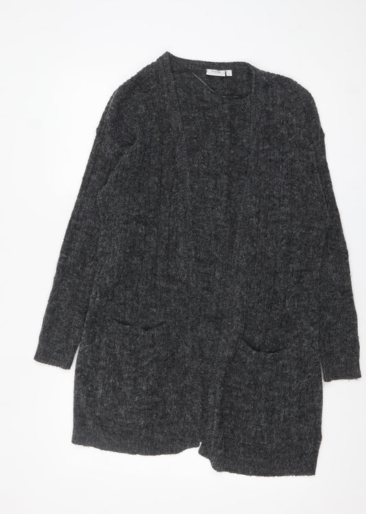 Womens UK Size L Fransa Grey Cardigan Jumper