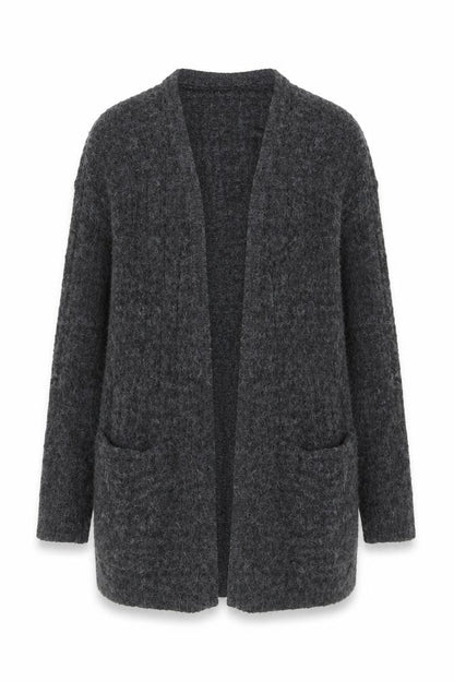 Womens UK Size L Fransa Grey Cardigan Jumper