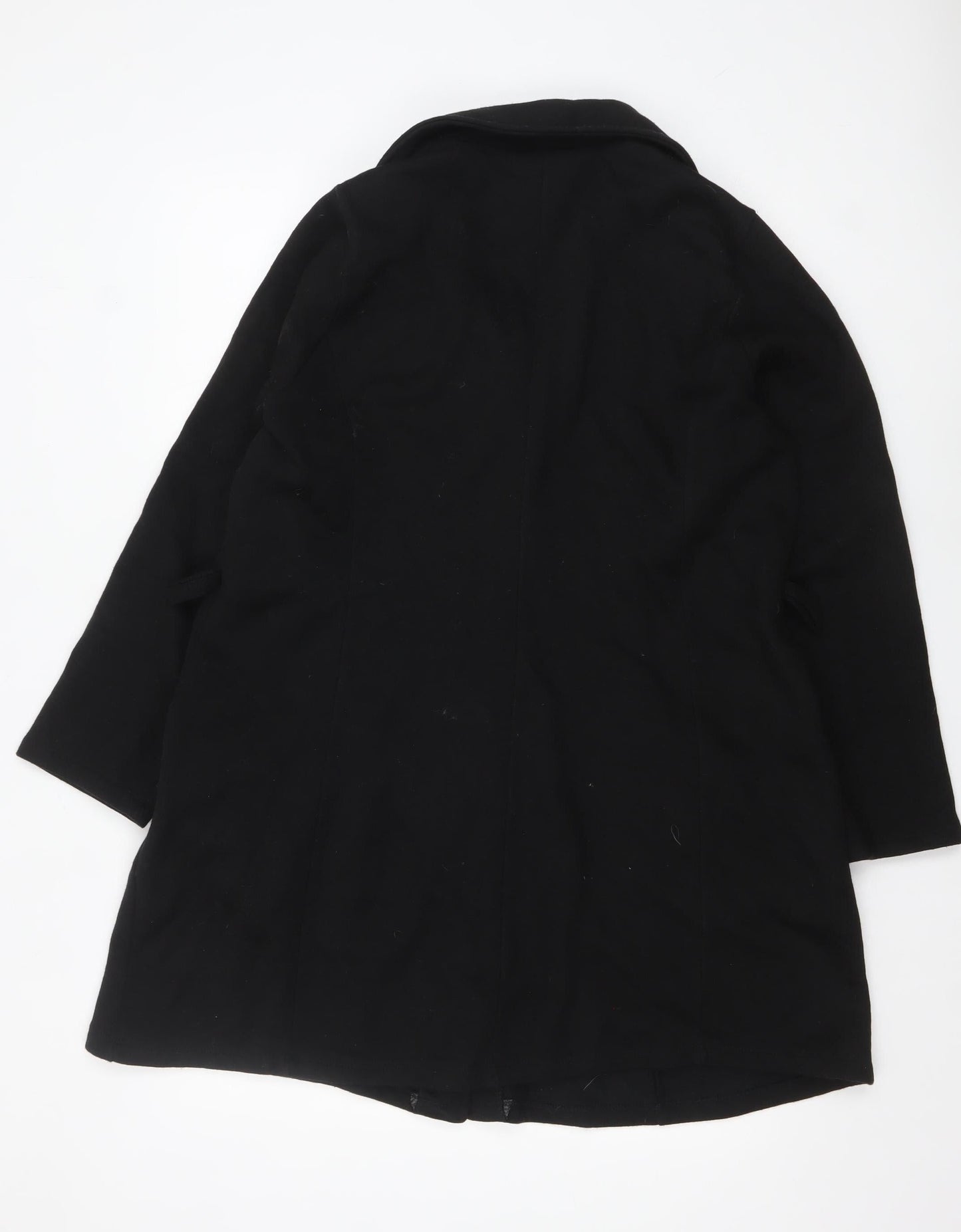 Womens UK Size 18 YOURS CLOTHING Black Overcoat