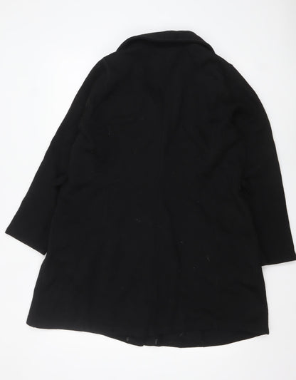 Womens UK Size 18 YOURS CLOTHING Black Overcoat