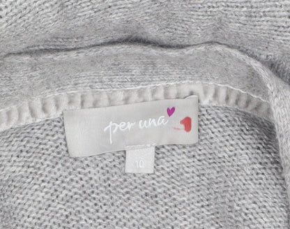 Womens UK Size 10 Marks and Spencer Grey Cardigan Jumper