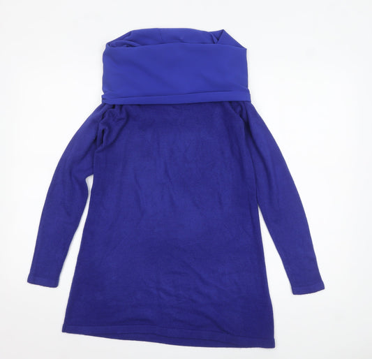 Womens UK Size 8 Marks and Spencer Blue Tunic Jumper
