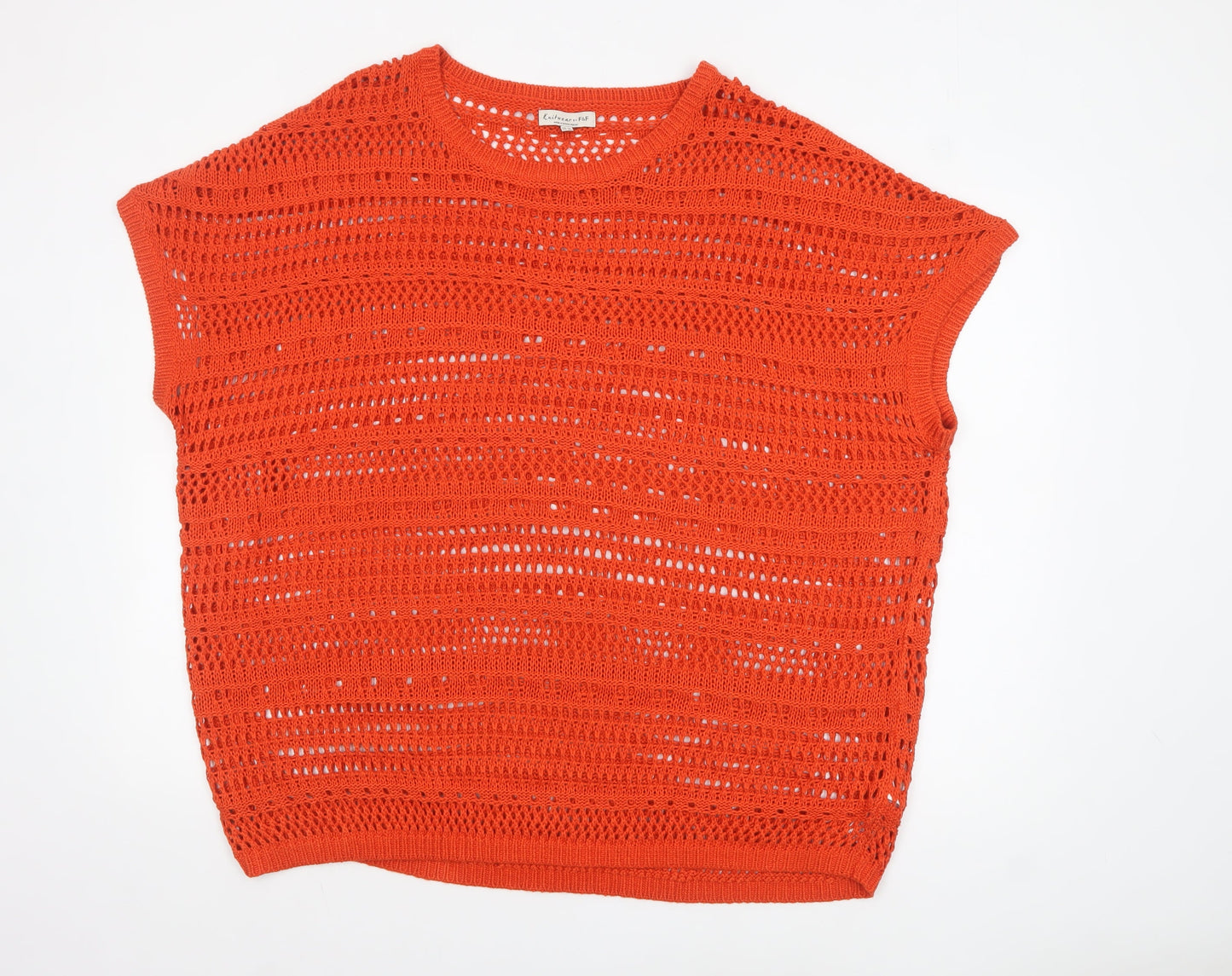 Womens UK Size 22 F&F Orange Pullover Jumper