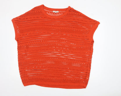 Womens UK Size 22 F&F Orange Pullover Jumper