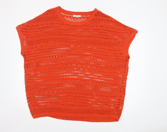 Womens UK Size 22 F&F Orange Pullover Jumper