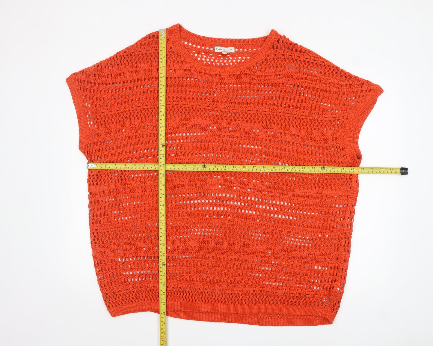Womens UK Size 22 F&F Orange Pullover Jumper