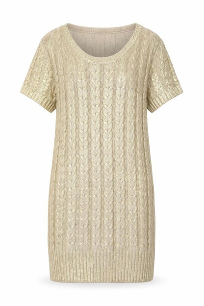 Aftershock London Women’s Gold Knit Jumper Dress XL