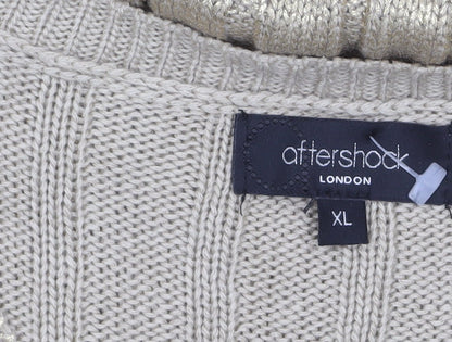 Aftershock London Women’s Gold Knit Jumper Dress XL