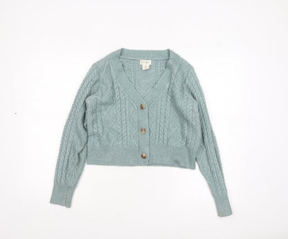 Womens UK Size L Jessica Simpson Green Cardigan Jumper