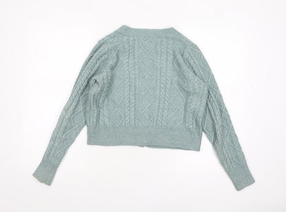 Womens UK Size L Jessica Simpson Green Cardigan Jumper