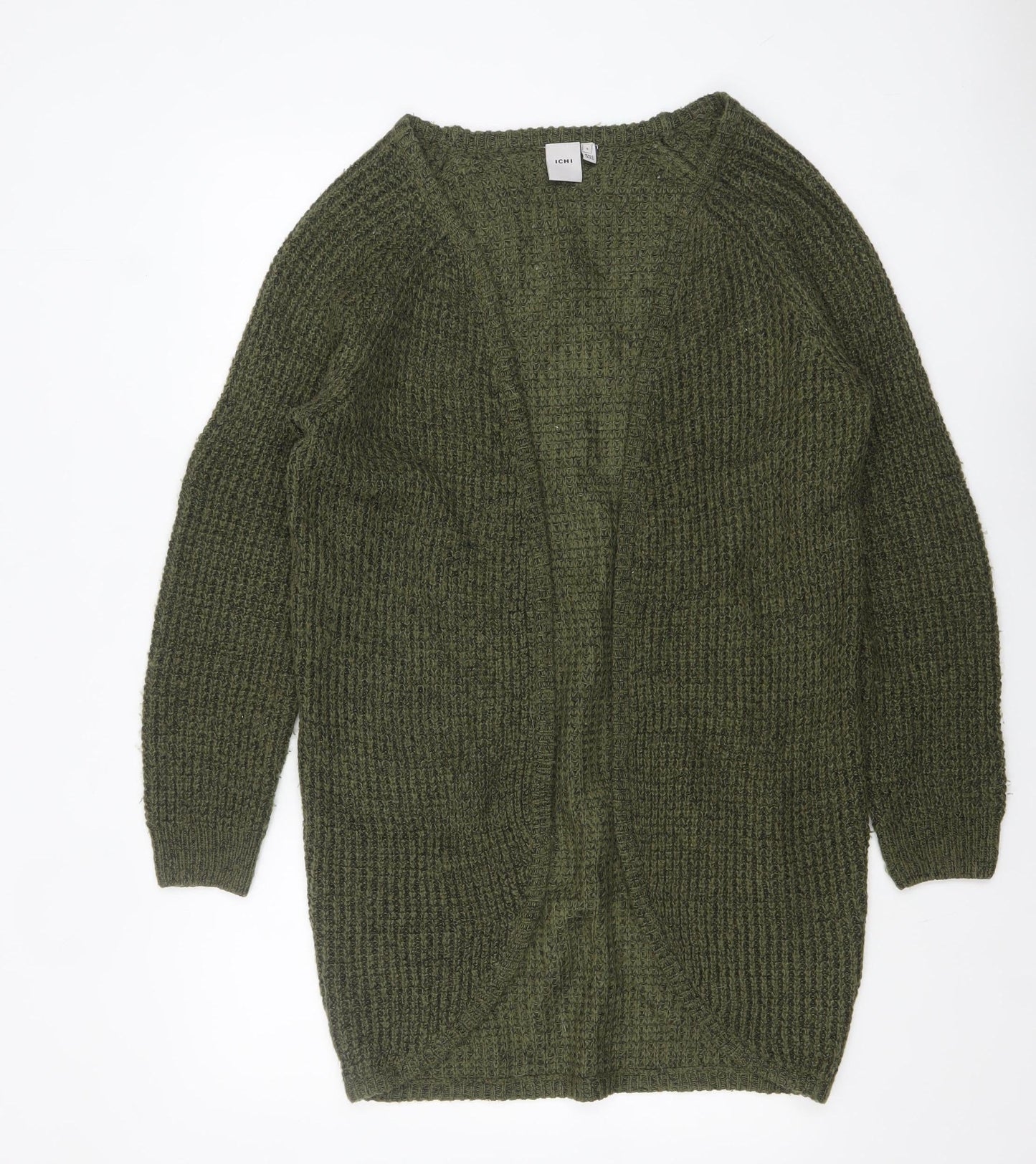 Womens UK Size S ICHI Green Cardigan Jumper