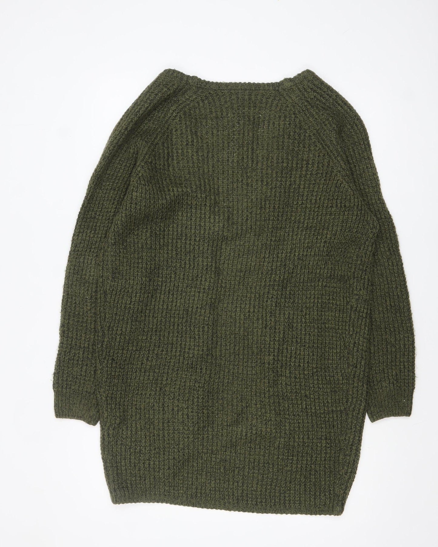 Womens UK Size S ICHI Green Cardigan Jumper