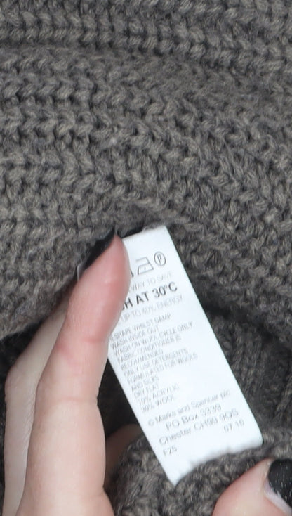 Womens UK Size 16 Marks and Spencer Brown Tunic Jumper