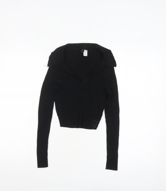 Womens UK Size 12 H&M Black Pullover Jumper
