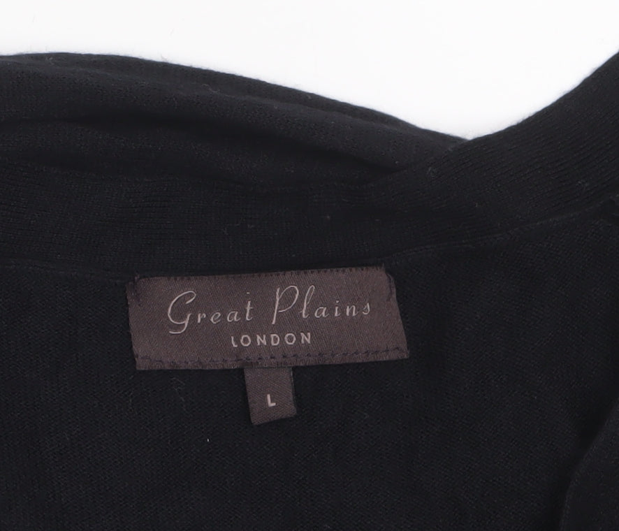 Womens UK Size L Great Plains Black Cardigan Jumper