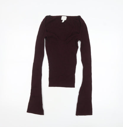 Womens UK Size S H&M Brown Pullover Jumper