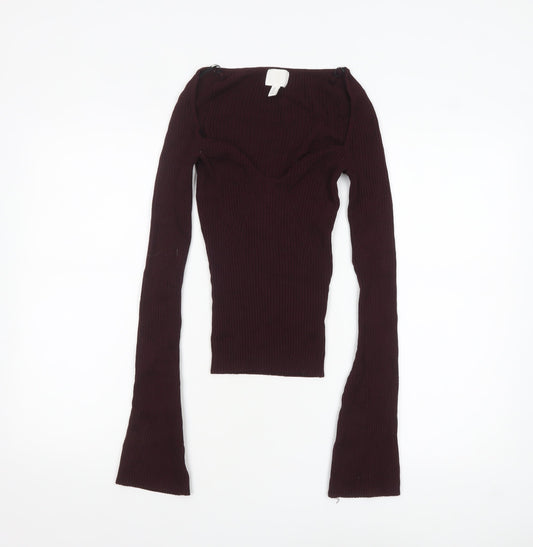Womens UK Size S H&M Brown Pullover Jumper