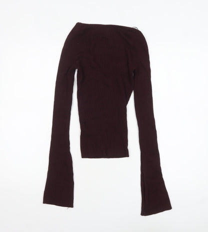 Womens UK Size S H&M Brown Pullover Jumper