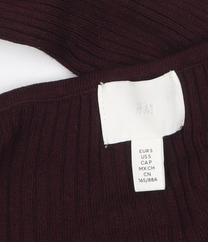 Womens UK Size S H&M Brown Pullover Jumper