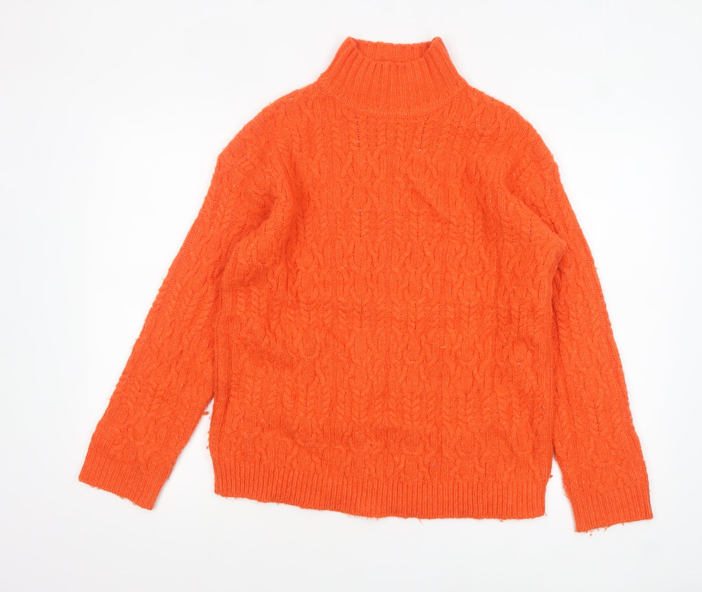 Womens UK Size S Marks and Spencer Orange Pullover Jumper