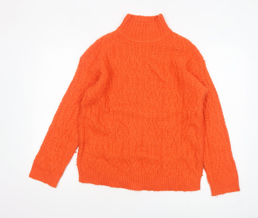 Womens UK Size S Marks and Spencer Orange Pullover Jumper