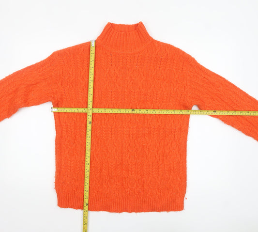 Womens UK Size S Marks and Spencer Orange Pullover Jumper