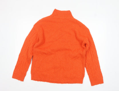 Womens UK Size S Marks and Spencer Orange Pullover Jumper